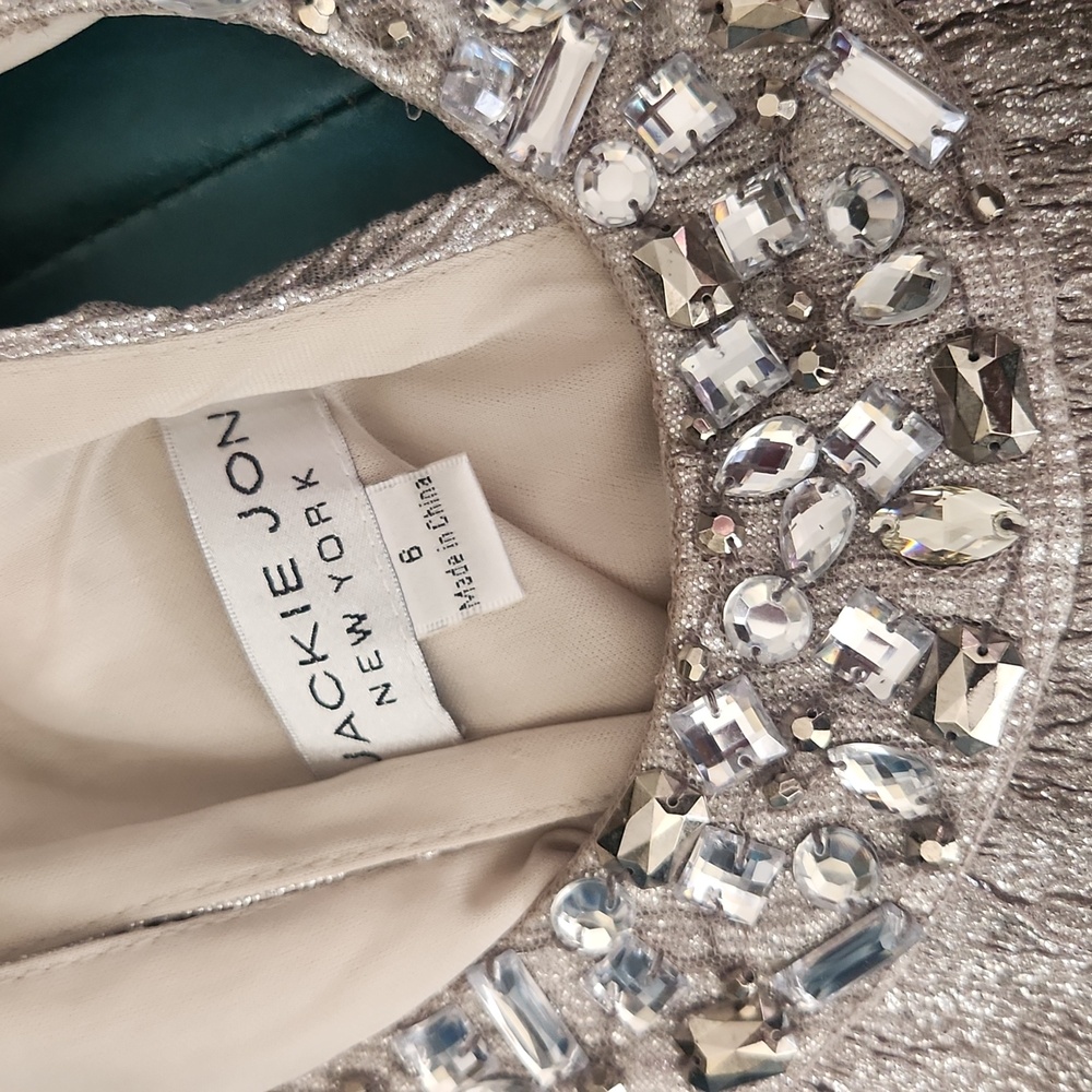 Jackie Jon Metallic Embellished Dress - Picture 12 of 12